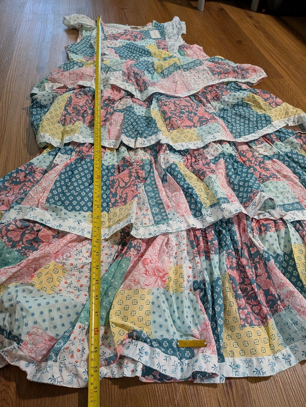 New Simply Southern Hailey Patchwork Tiered Dress XL - Picture 8 of 12